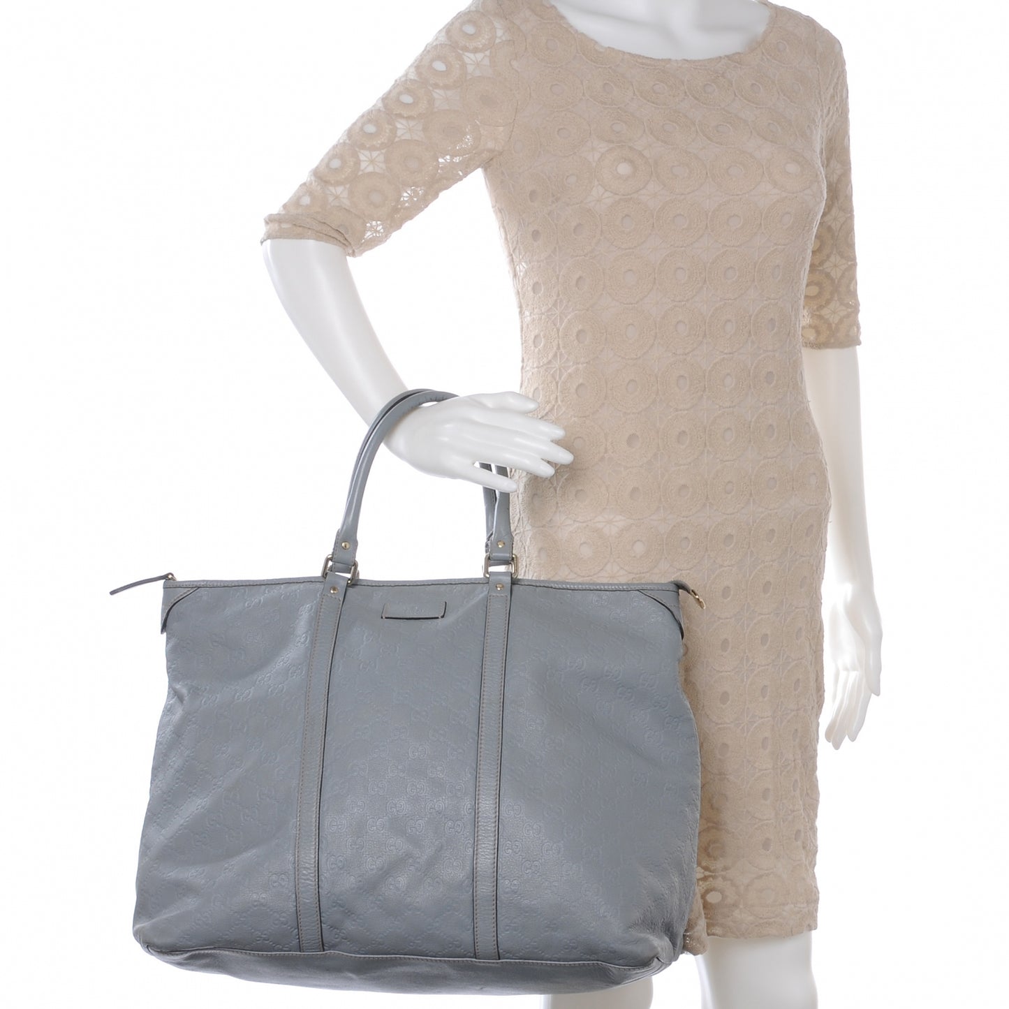 Guccissima Medium Joy Tote Bag Light Blue