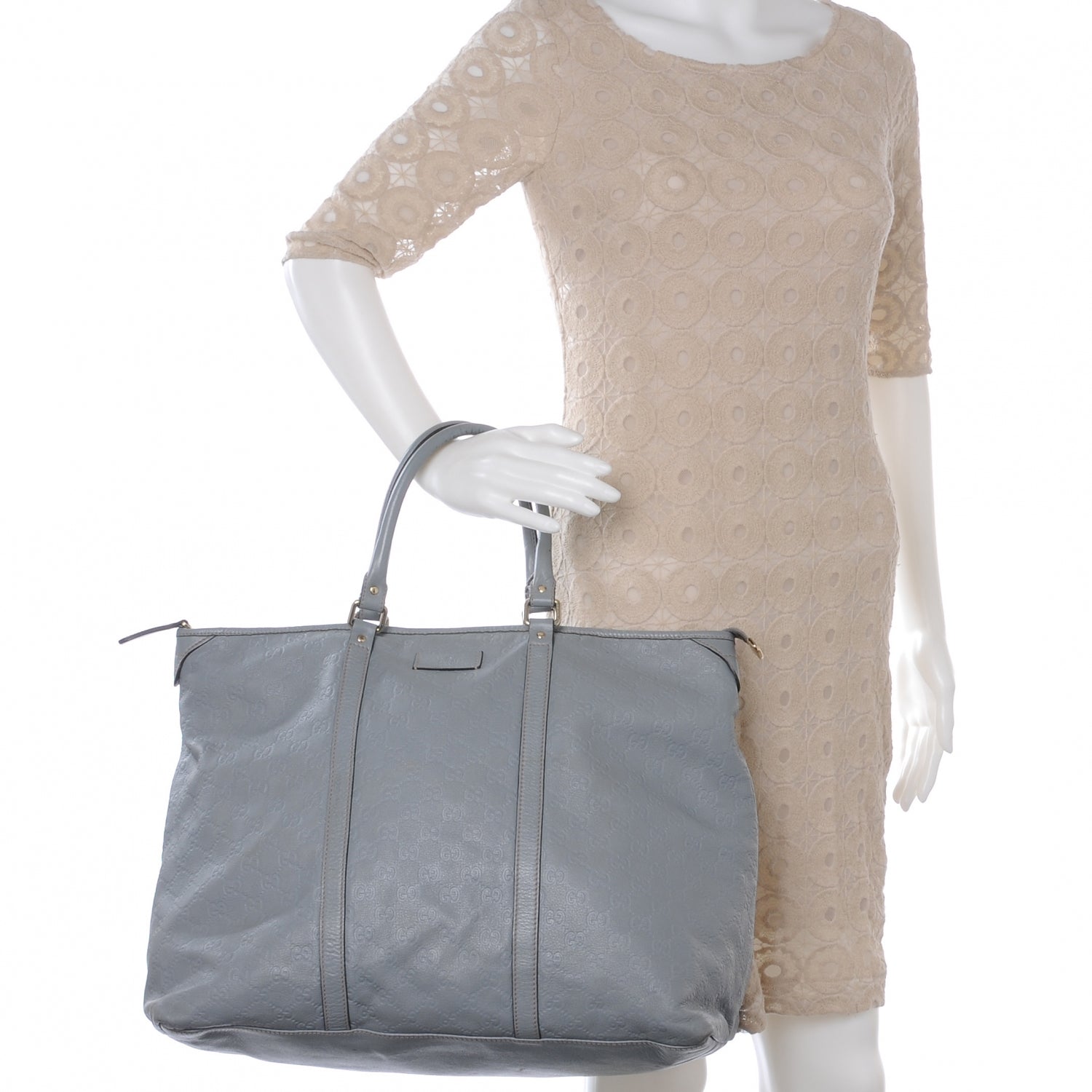 Gucci Guccissima Medium Joy Tote Bag Light Blue 2 of 8