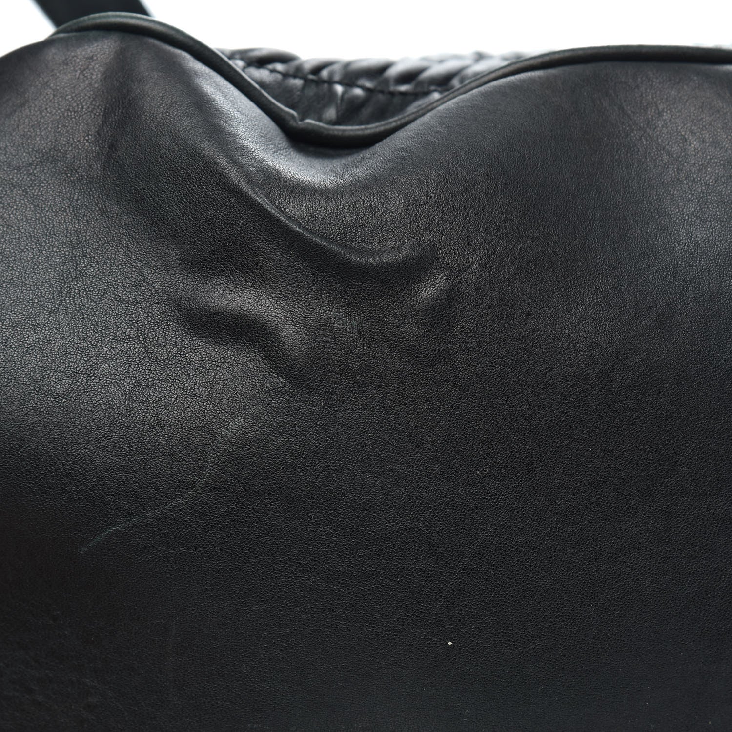 Burberry Calfskin Ruched Tote Green 10 of 13