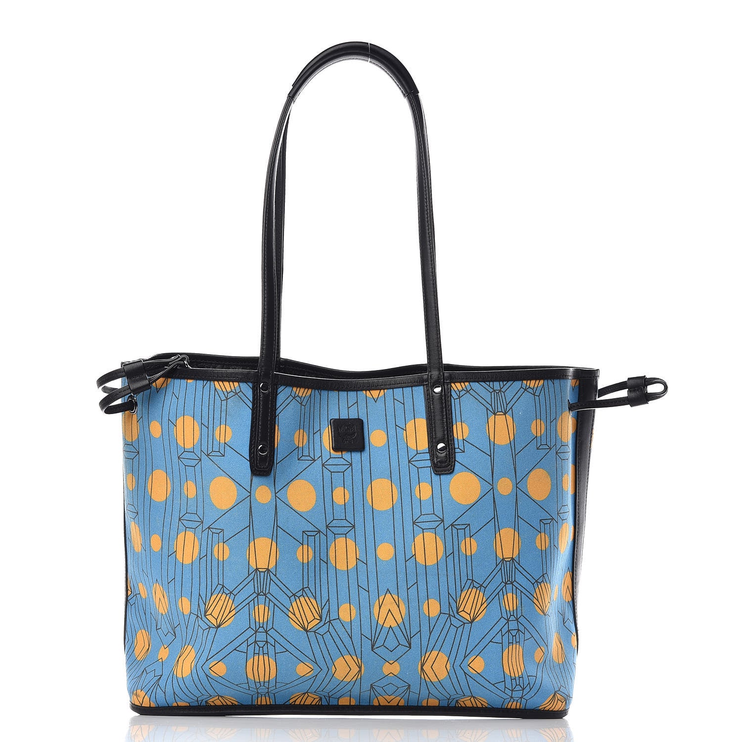 MCM Visetos Medium Project Reversible Shopper Tote Black 3 of 17