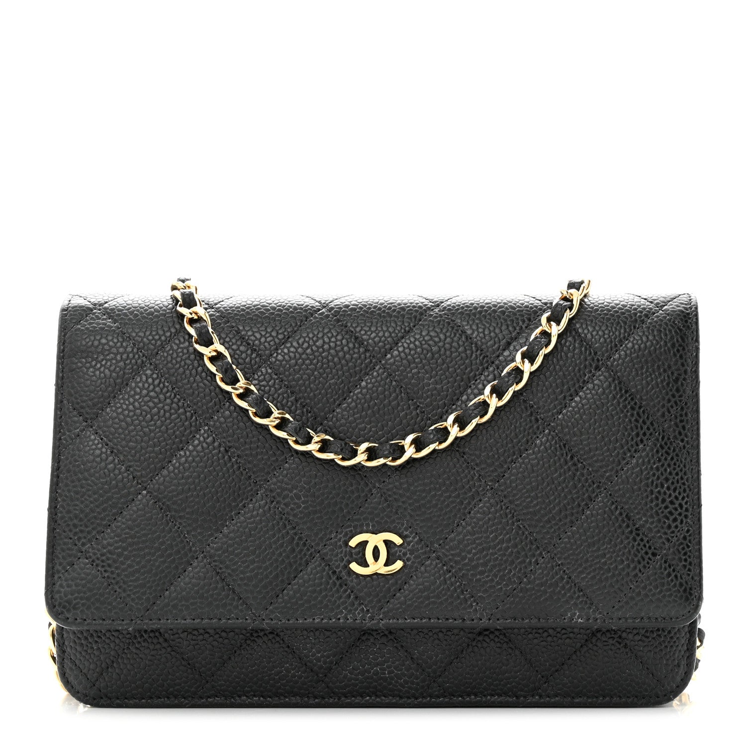 Chanel Caviar Quilted Wallet on Chain WOC Black 1 of 12