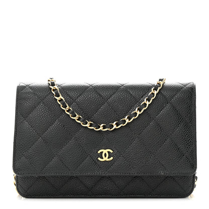 Chanel Caviar Quilted Wallet on Chain WOC Black 1 of 12