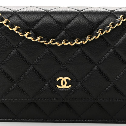 Chanel Caviar Quilted Wallet on Chain WOC Black 9 of 14