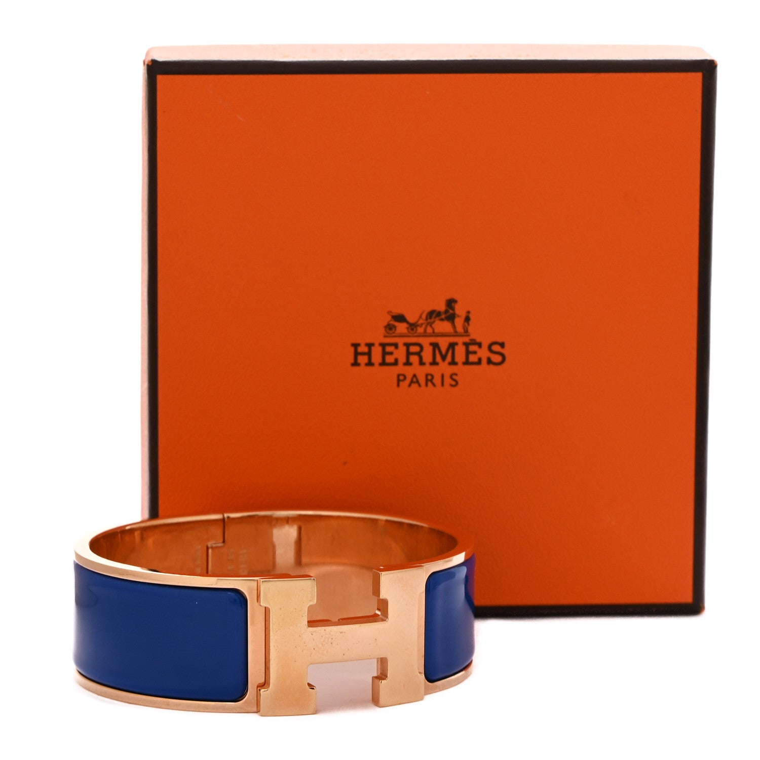 Hermes Enamel Wide Clic Clac H Bracelet PM Bleu Electrique 5 of 5
