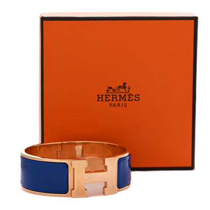 Hermes Enamel Wide Clic Clac H Bracelet PM Bleu Electrique 5 of 5