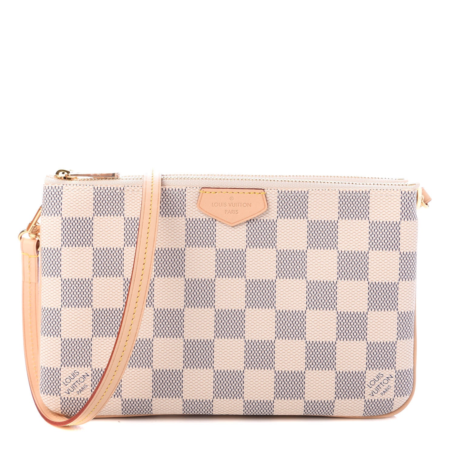 Louis Vuitton Damier Azur Double Zip Pochette 1 of 10