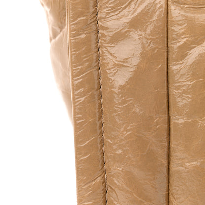 Marc Jacobs Shiny Crinkled Calfskin Mini The Tote Bag Light Brown 11 of 11