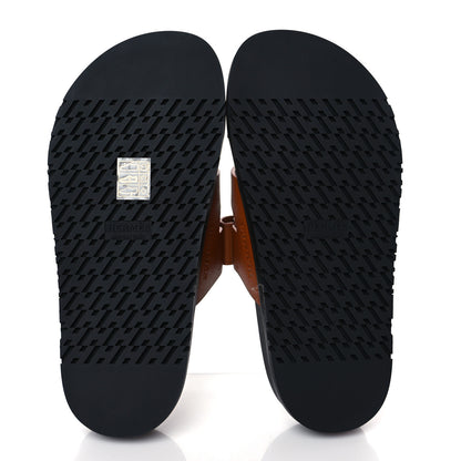 Hermes Epsom Womens Chypre Sandals 35 Natural 5 of 9