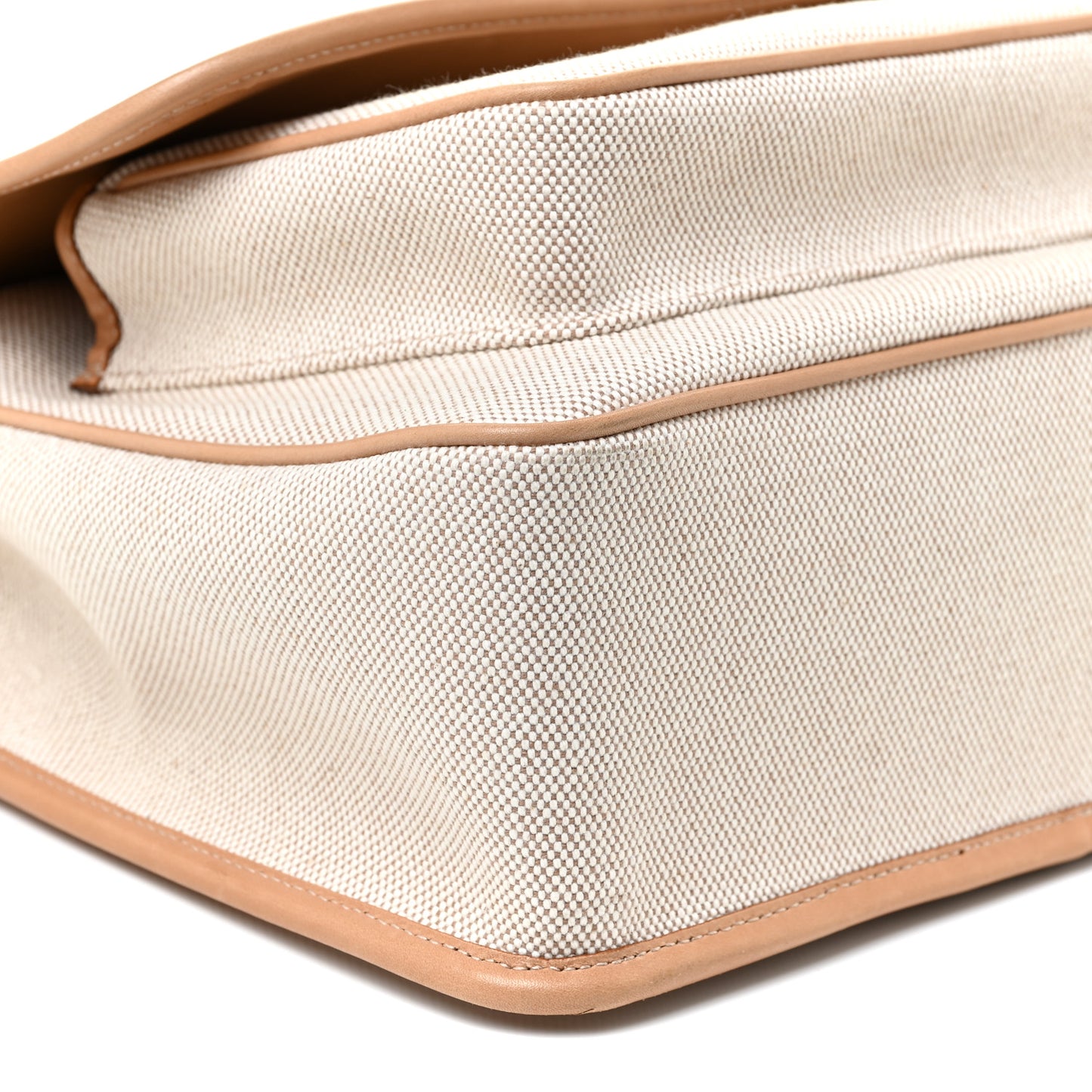 Cotton Canvas Vintage Calfskin Monogram Medium Niki Chain Satchel Cream Tan