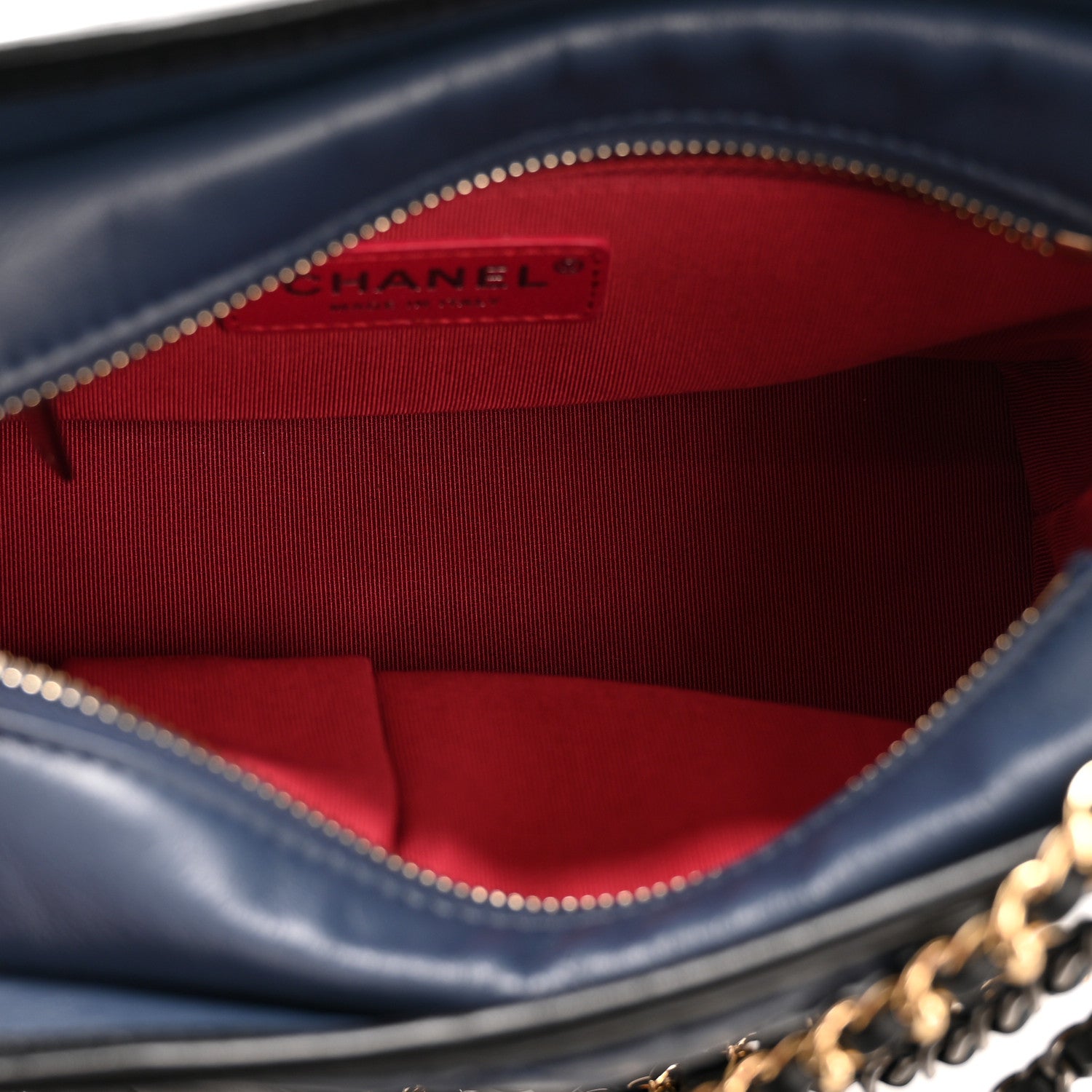 Chanel Aged Calfskin Quilted Small Gabrielle Hobo Navy Black 5 of 12