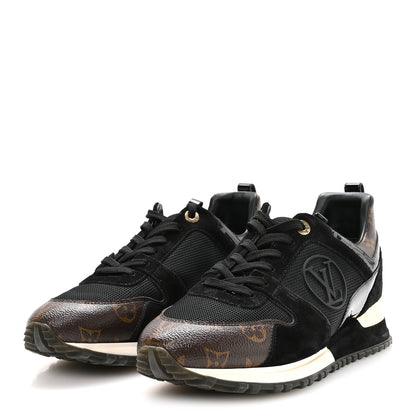 Louis Vuitton Suede Monogram Run Away Sneakers 40 Black 4 of 8
