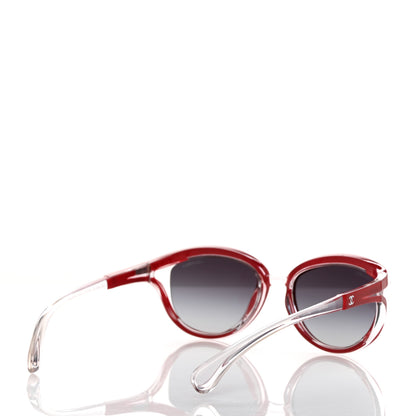 Chanel Acetate Transparent CC Sunglasses 71130 Red 4 of 8