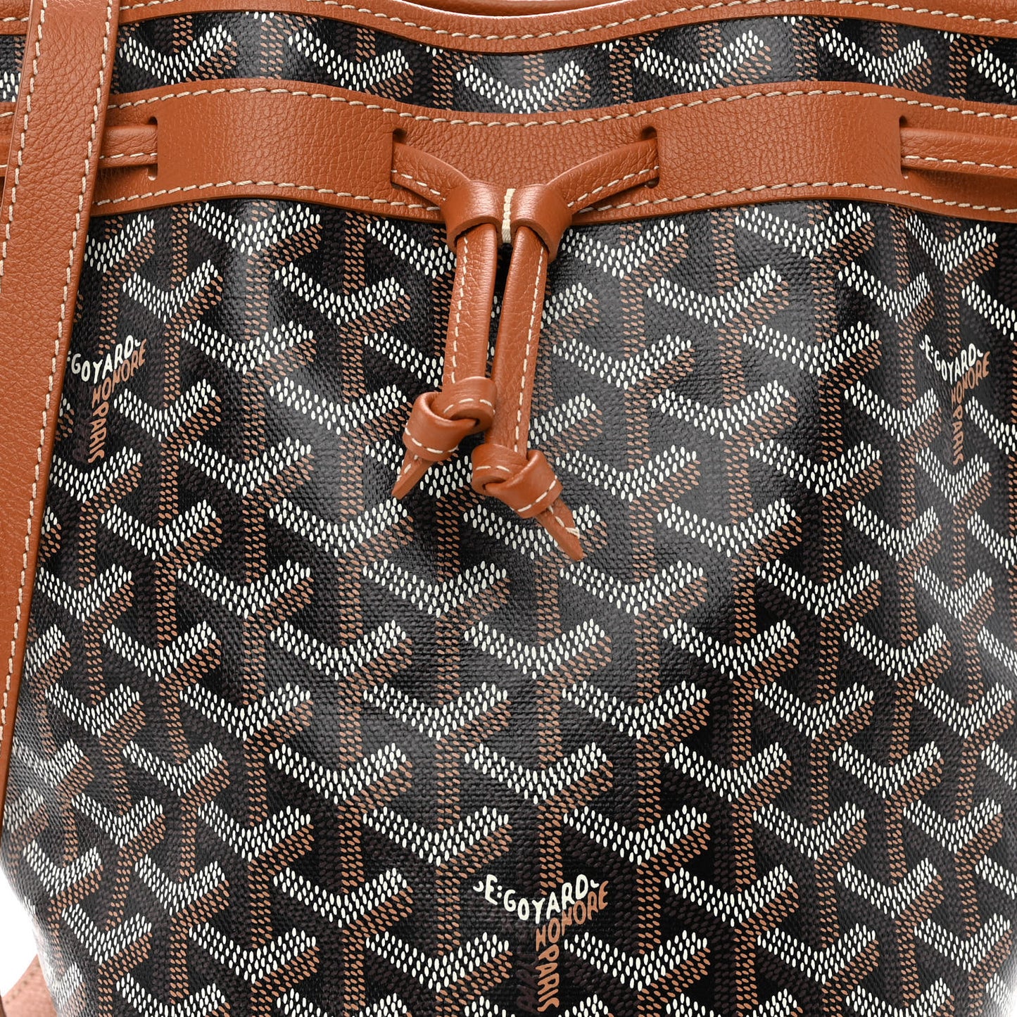 Goyardine Petit Flot Bucket Bag PM Black Gold
