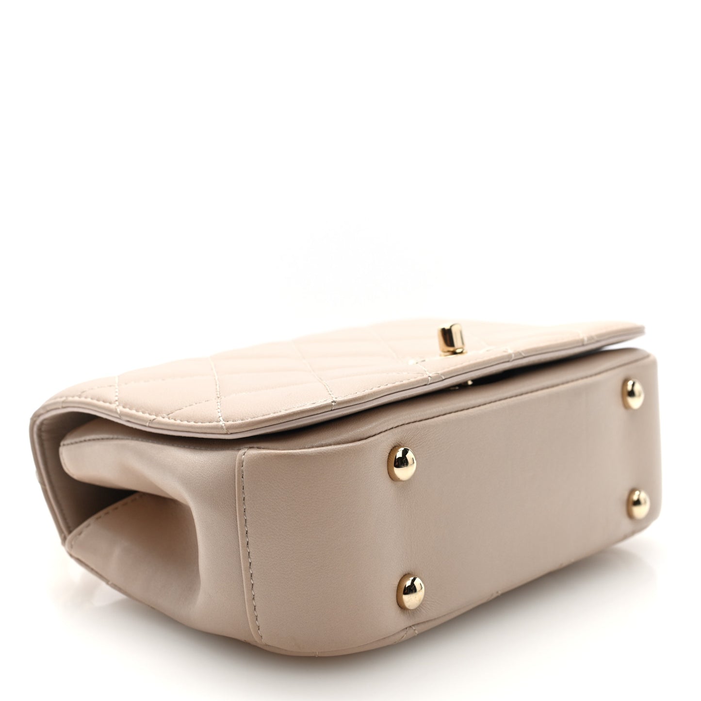 Lambskin Mini Carry Chic Flap Beige
