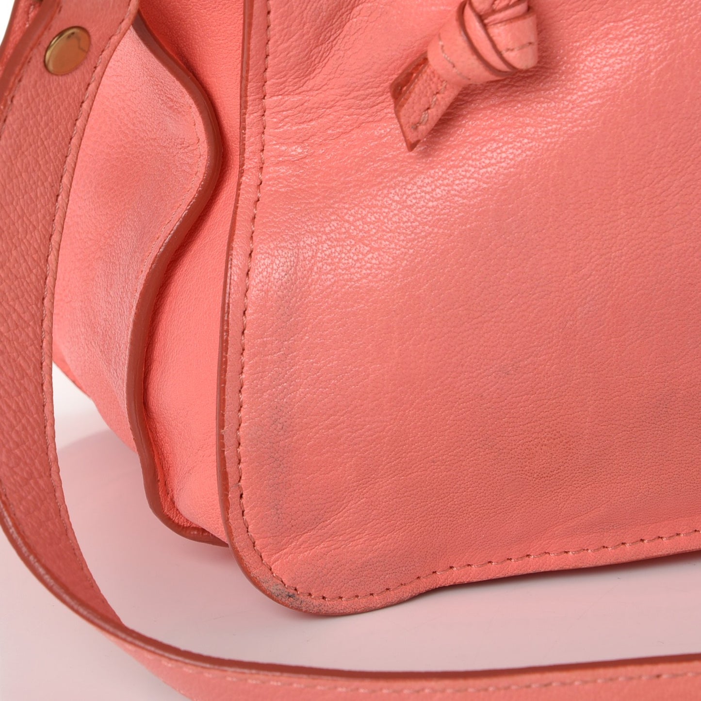 Lambskin Medium PS1 Satchel Neon Coral