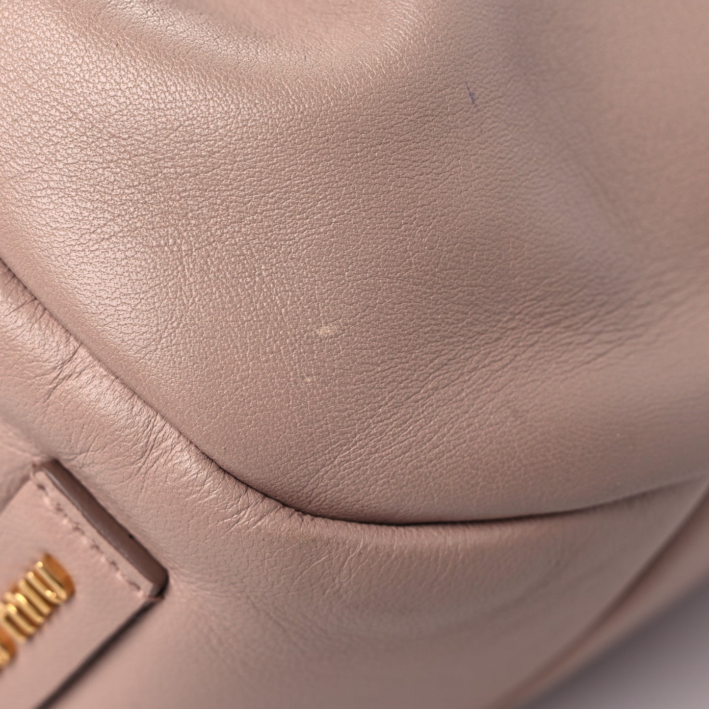 Nappa Knot Top Handle Shoulder Bag Beige