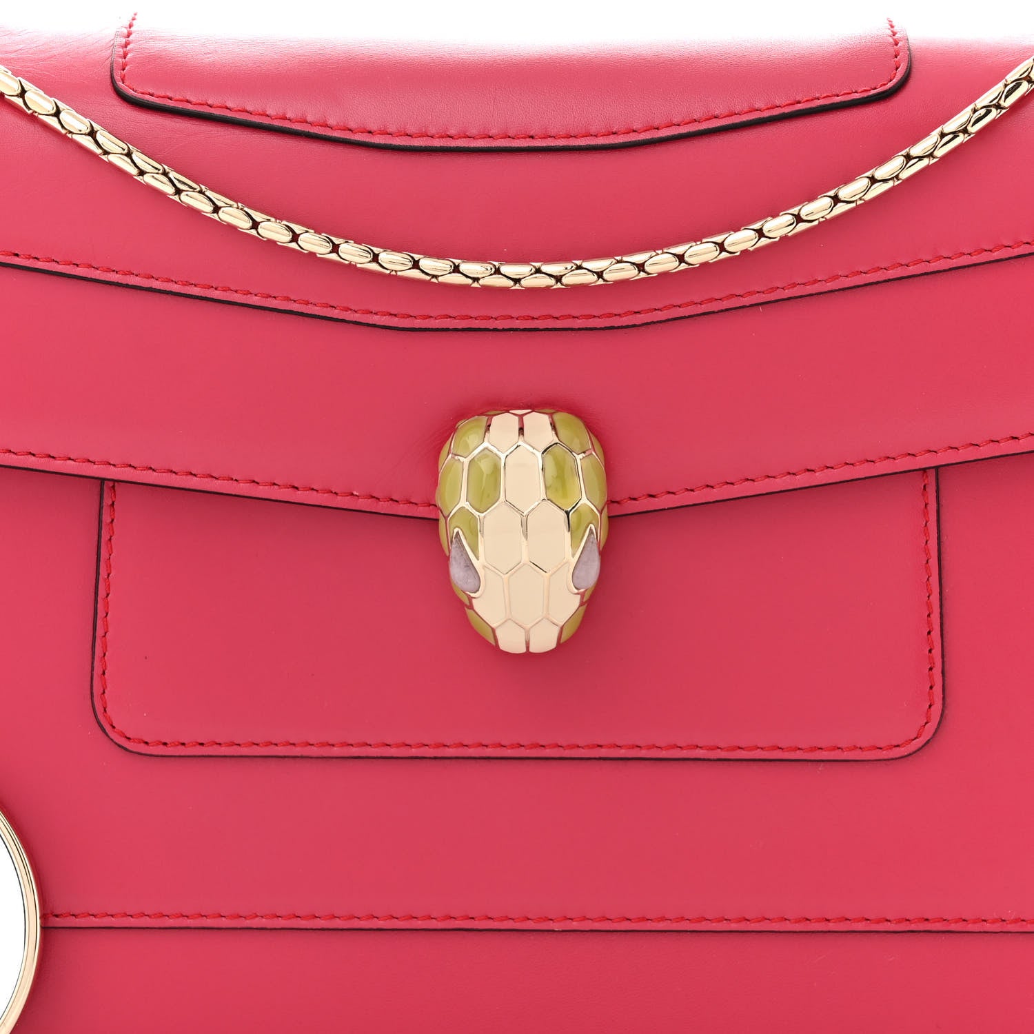 Bulgari Calfskin Serpenti Forever Crossbody Bag Pink 7 of 9