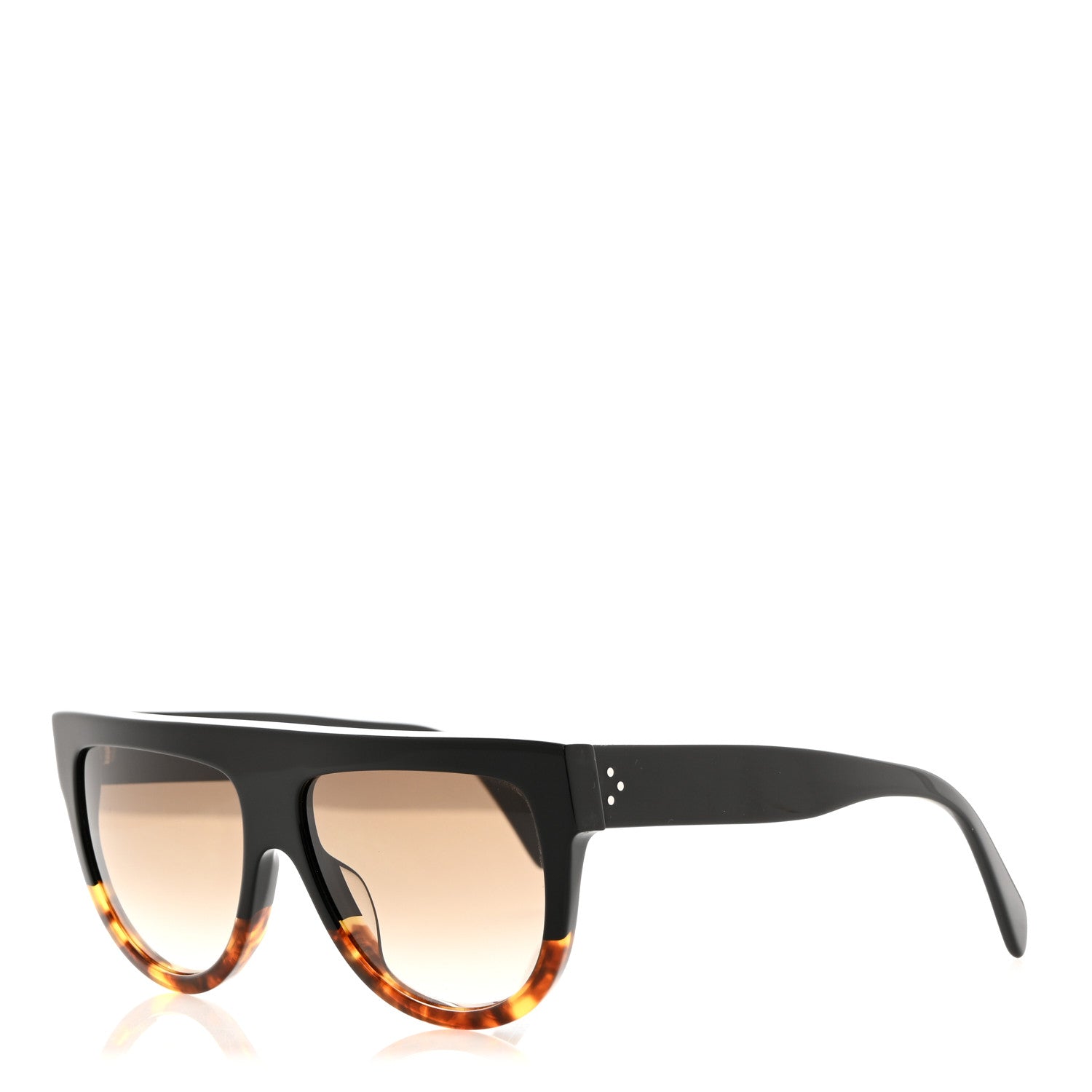 Celine Shadow Sunglasses CL 41026/S Black Havana 1 of 7