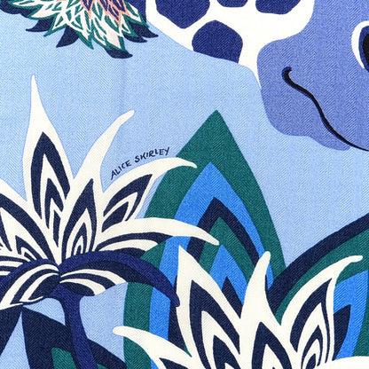 Hermes Cashmere Silk The Three Graces Shawl 140 Lavender Indigo Vert 3 of 6