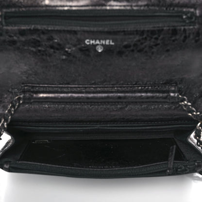 Chanel Metallic Aged Calfskin Quilted Reissue Wallet On Chain WOC Black 4 of 9