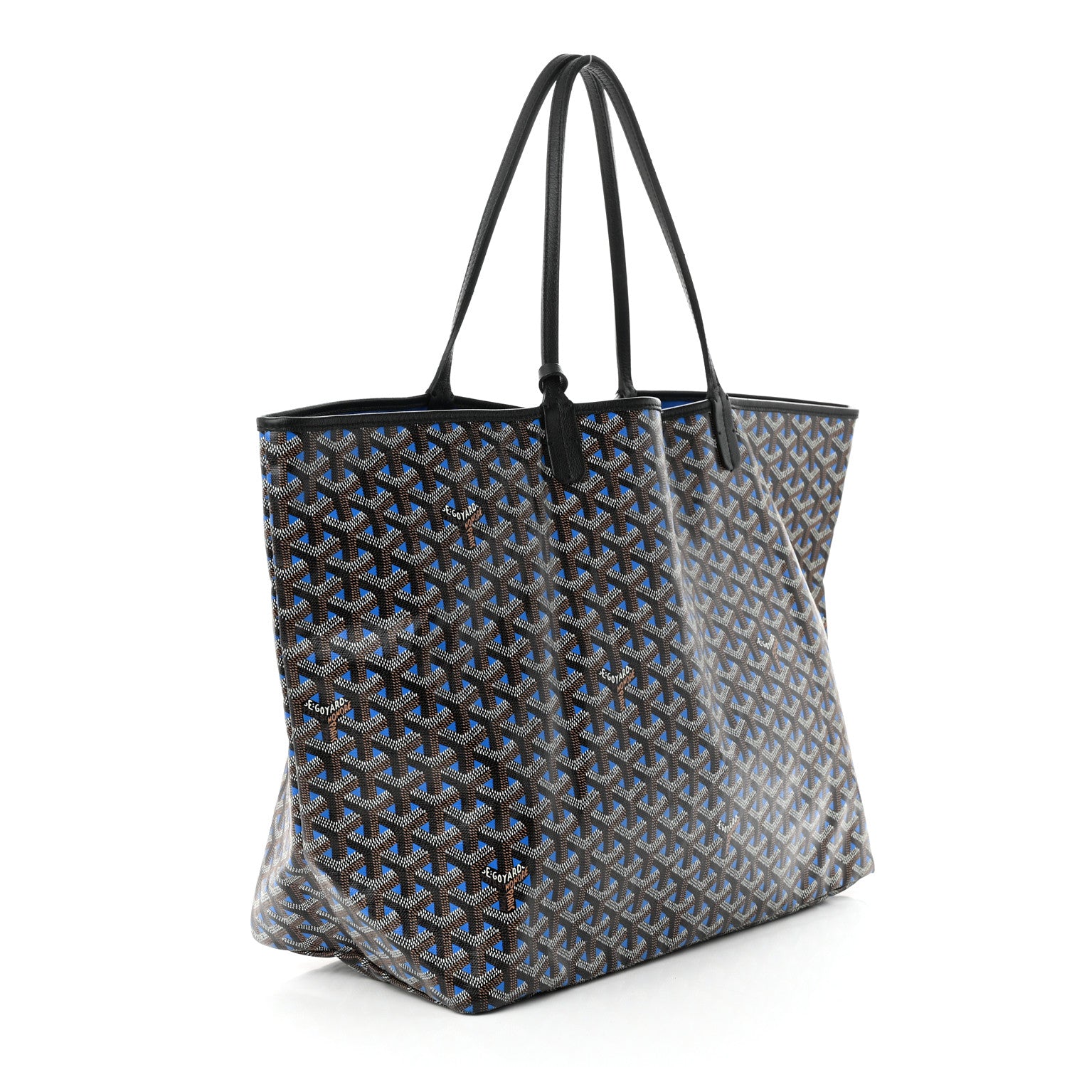 Goyard Goyardine Saint Louis Claire Voie GM Black Sky Blue 3 of 9