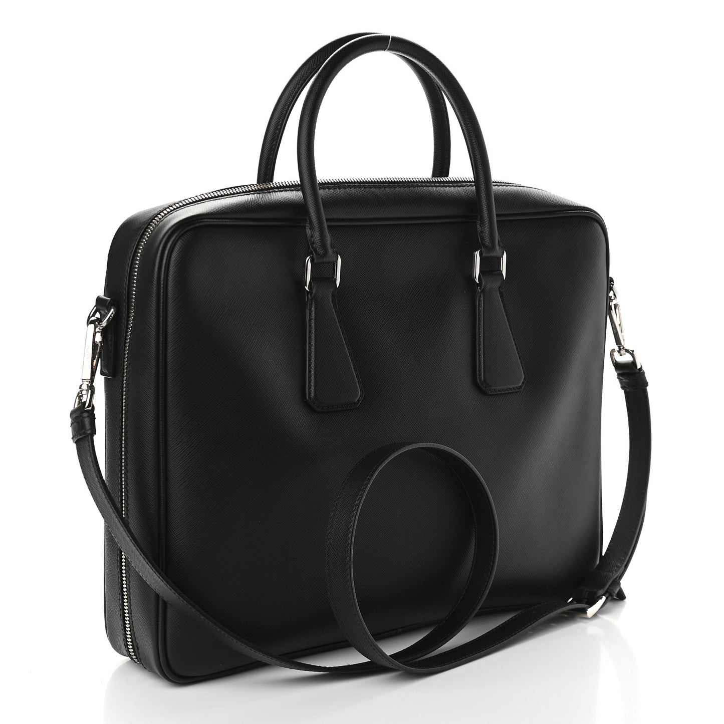 Saffiano Travel Briefcase Black