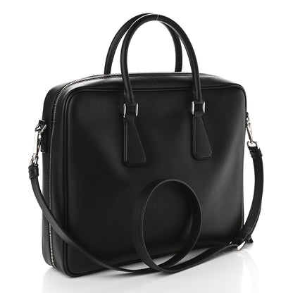 Prada Saffiano Travel Briefcase Black 2 of 8