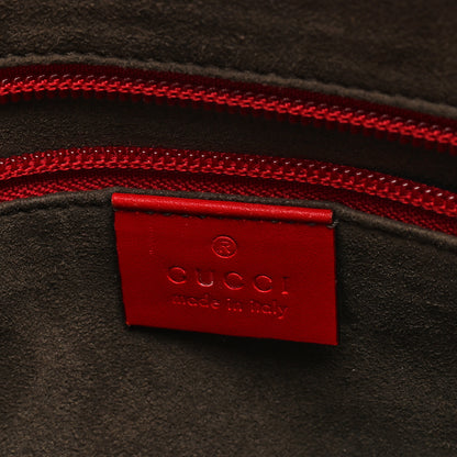 Gucci Guccissima Signature Small Messenger Bag Hibiscus Red 5 of 7