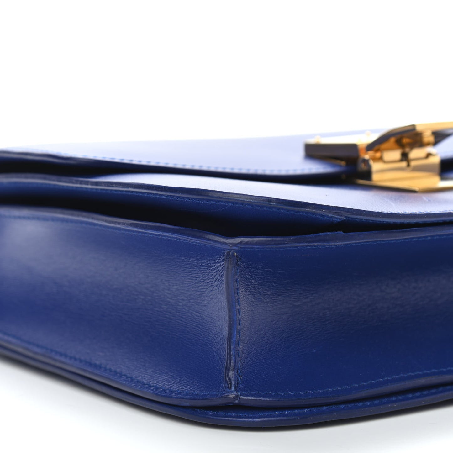 Box Calfskin Medium Classic Box Flap Bag Indigo