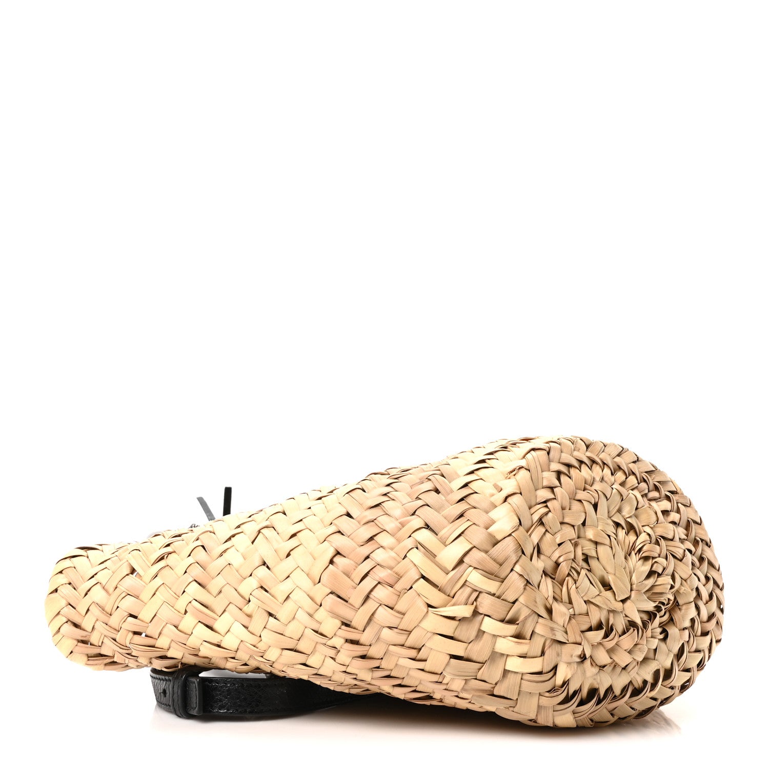 Balenciaga Raffia Woven Small Le Cagole Tote Bag Black Natural 5 of 10