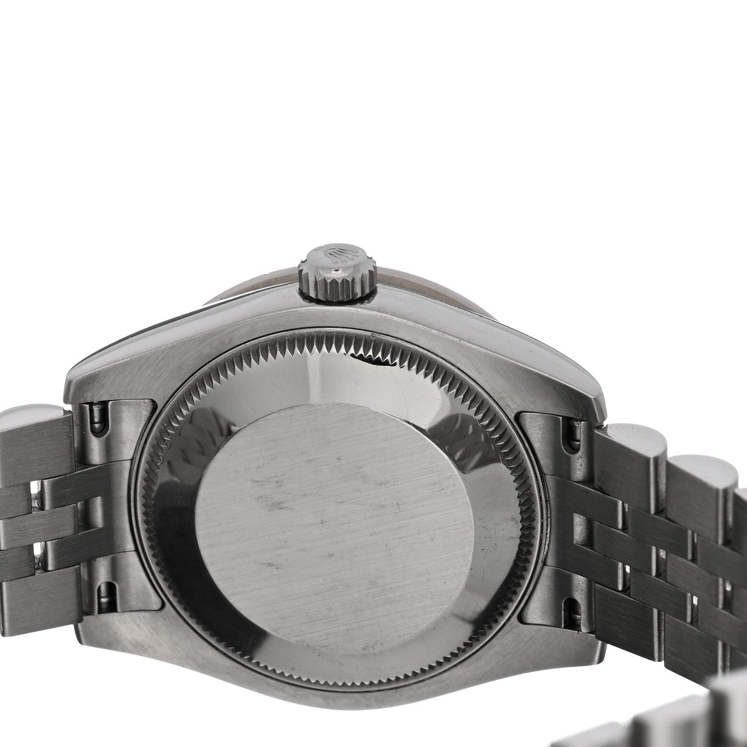 Rolex Stainless Steel 18K White Gold Diamond Bezel 31mm Oyster Perpetual Datejust Watch Silver Roman 178384 4 of 5