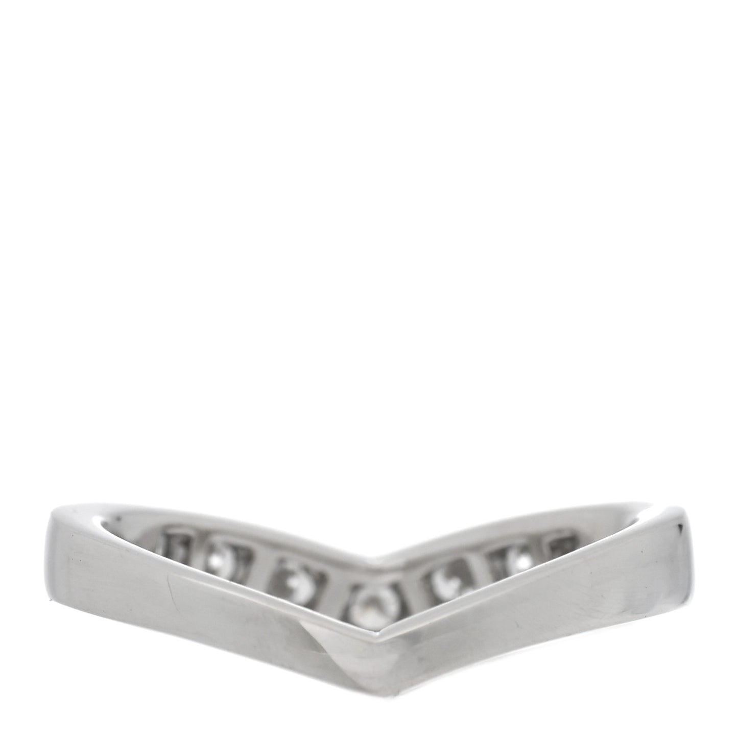 Platinum Diamond V Band Ring 49 5