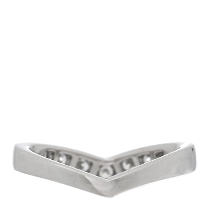 Tiffany Platinum Diamond V Band Ring 49 5 3 of 4