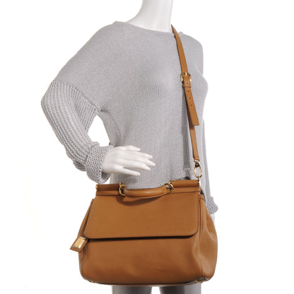Dolce & Gabbana Vitello Medium Miss Sicily Satchel Camel 2 of 9
