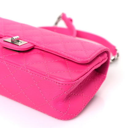 Chanel Goatskin Quilted 2.55 Reissue Flap Belt Bag Fluorescent Pink 9 of 9