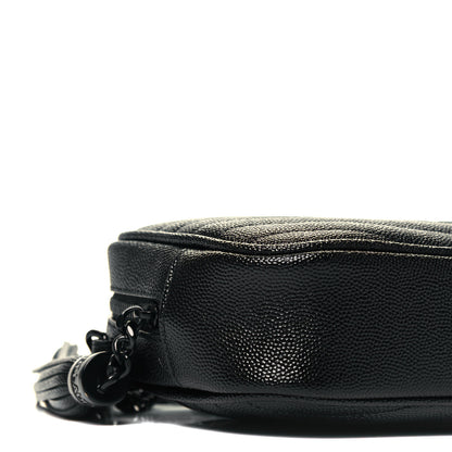 Saint Laurent Grain De Poudre Matelasse Monogram Mini Lou Camera Bag Black 8 of 10
