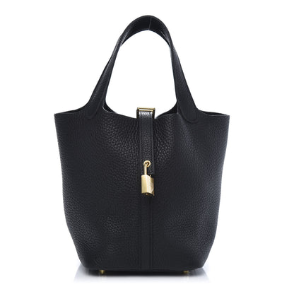 Hermes Taurillon Clemence Picotin Lock 18 PM Black 1 of 10