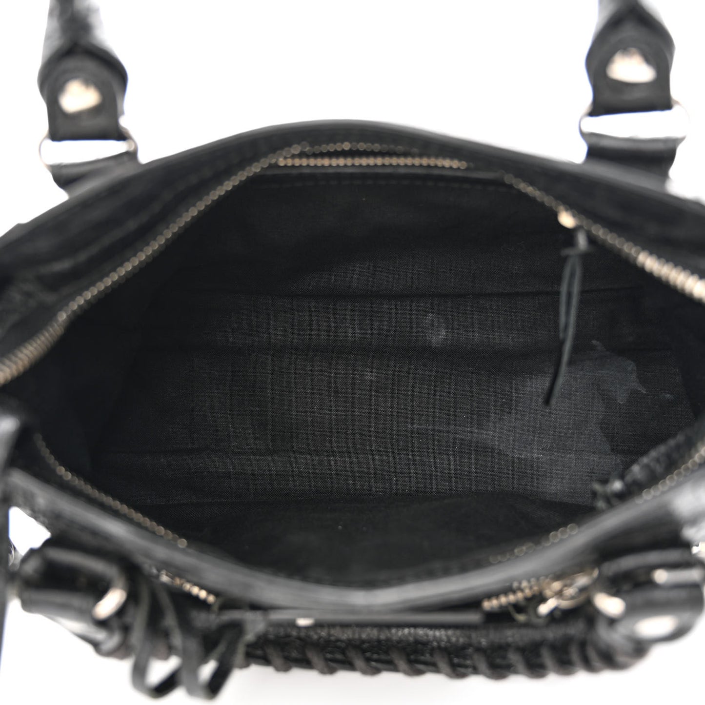 Agneau Classic Silver Hardware Mini City Black