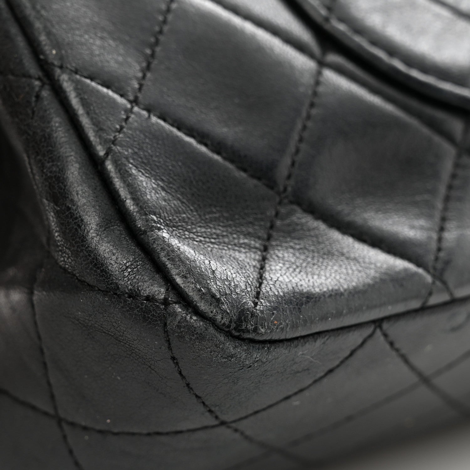 Chanel Lambskin Quilted Medium Double Flap Black 11 of 14