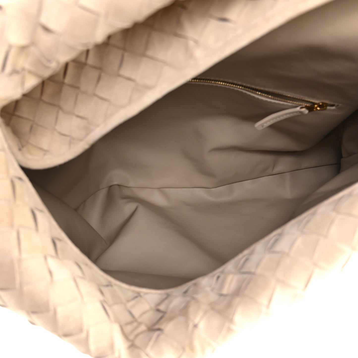 Suede Intrecciato Large Hop Ecru
