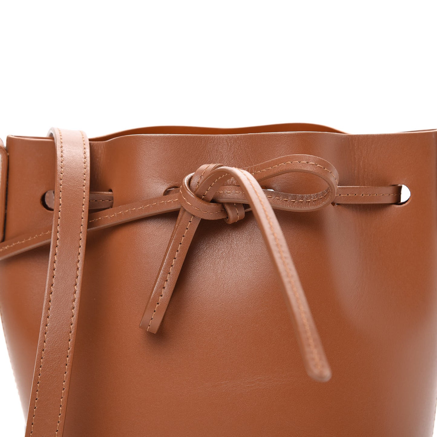 Calfskin Mini Mini Bucket Bag Camello