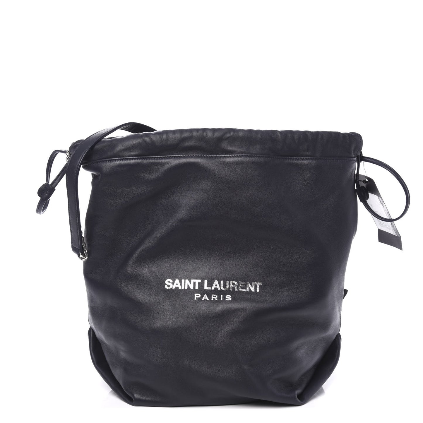Lambskin Teddy Drawstring Bag Dark Notte