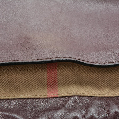 Burberry Calfskin House Check Little Crush Deep Claret 10 of 12
