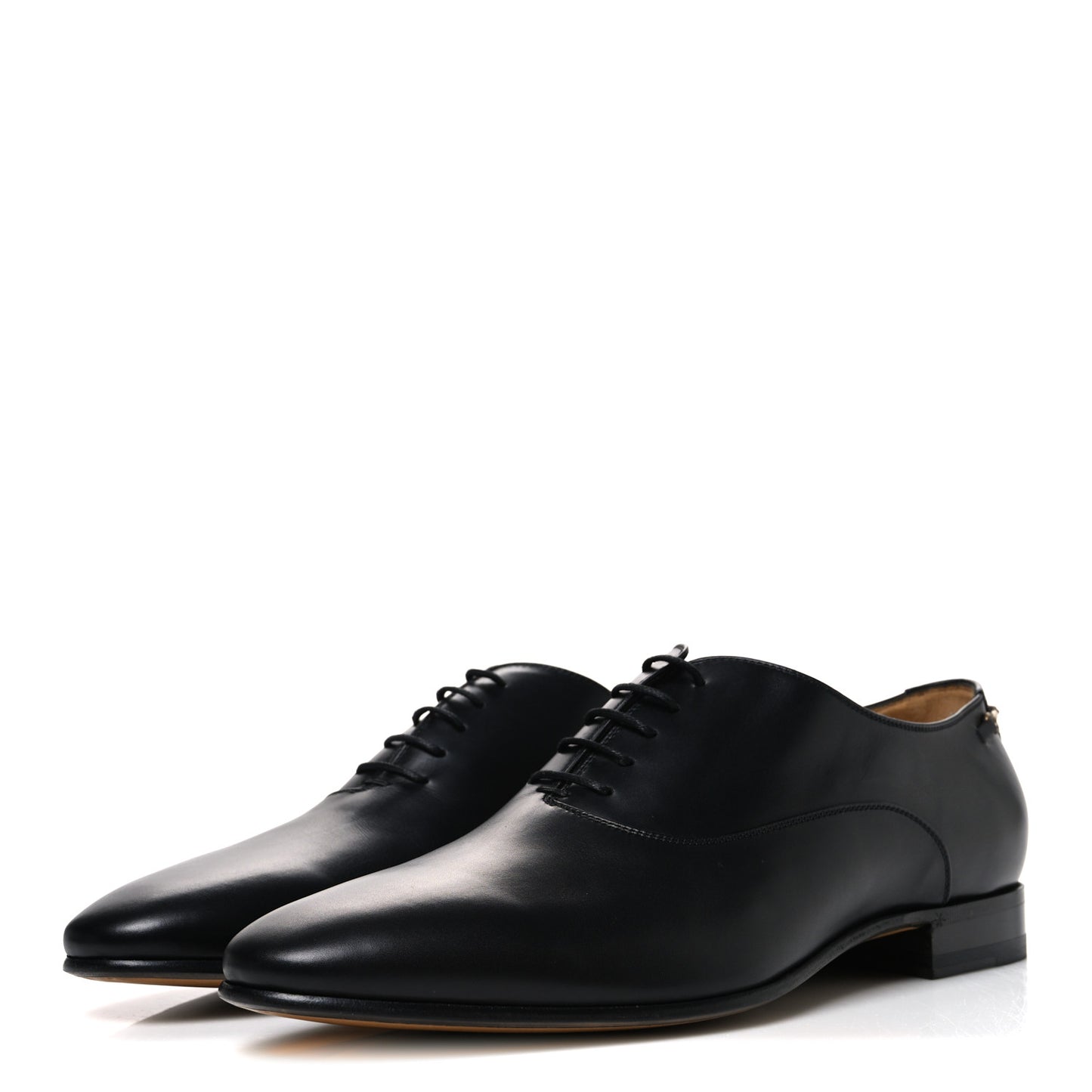 New Waxed Calfskin Mens Oxfords 11 Black