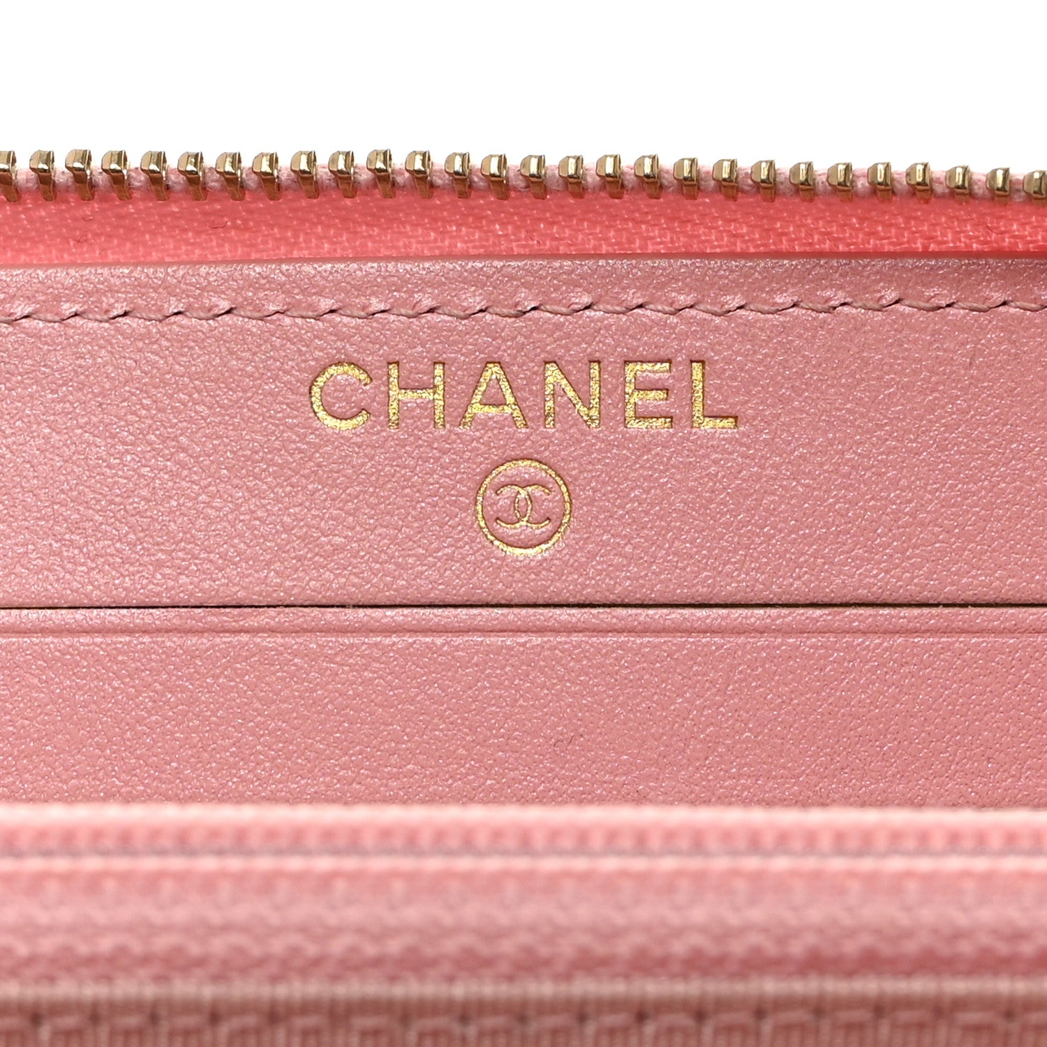 Chanel Iridescent Caviar Quilted Medium Zip Around Wallet Pink 6 of 10