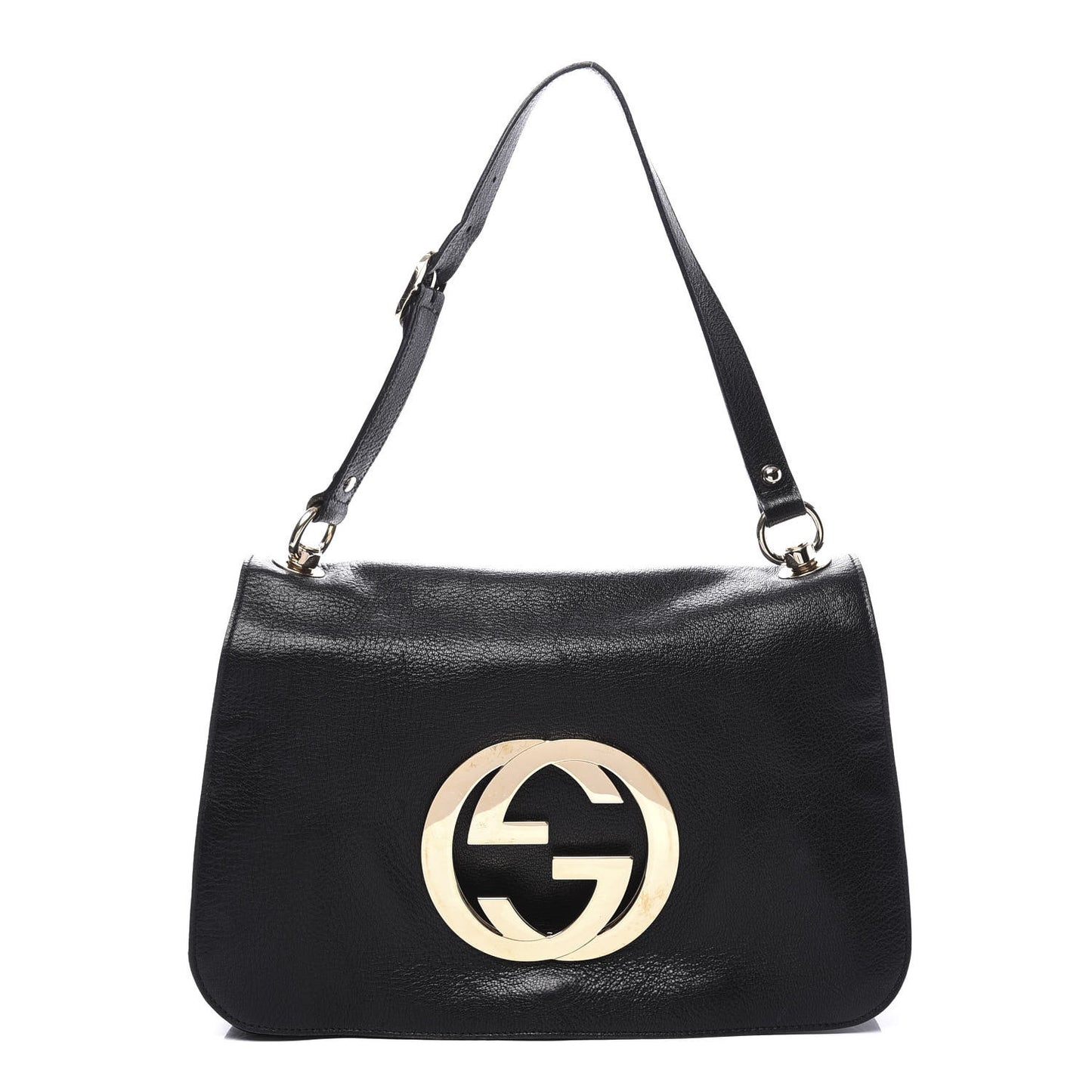 Calfskin Blondie Shoulder Flap Black