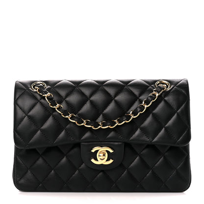 Chanel Lambskin Quilted Small Double Flap Black 1 of 12