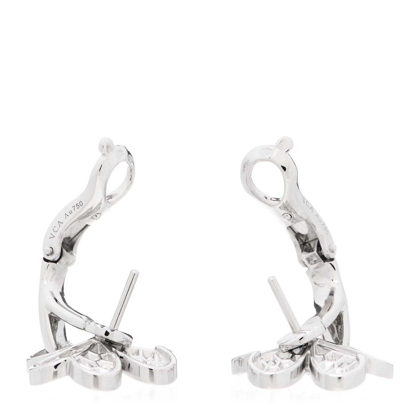18K White Gold Diamond Small Frivole Pave Earrings