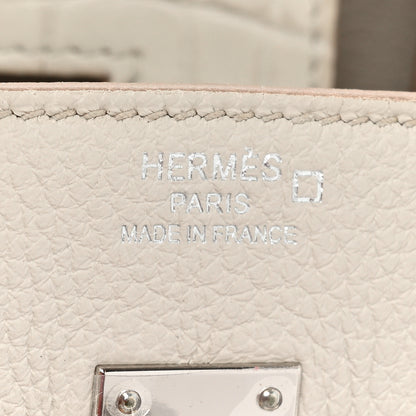 Hermes Togo Matte Alligator Birkin Touch 25 Beton 6 of 11