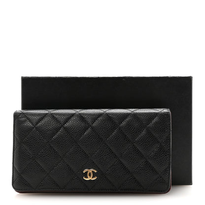 Chanel Caviar Quilted Yen Wallet Black 9 of 9
